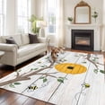 thumbnail image 2 of Bees Branches Area Rugs 5'x7', Washable Small Throw Rugs for Laundry Room Playroom, Farmhouse Spring Botanical Wooden Indoor Outdoor Rug Non-Slip Low Pile Carpet Runner Reversible Floor Mats, 2 of 8