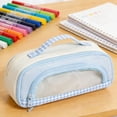 thumbnail image 4 of Estuche para lápices con ventana transparente | Organizador de almacenamiento multicapa | Estuche de gran capacidad para útiles escolares: bolígrafos, marcadores y tijeras, 4 of 6
