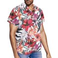 thumbnail image 7 of KUIFORTI Tropical Floral Matching Beach Outfits for Couples Fashionable Casual Beach Vacation Party Shirt 4-Way Stretch with Soft Fabric Suitable for Everyday Casual Wear, 7 of 7