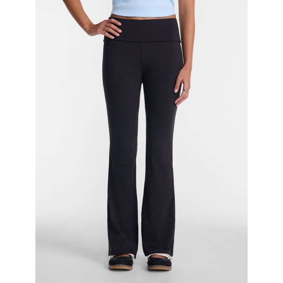 No Boundaries Foldover Flare Pants, 31.25" Inseam, Women’s XXS-XXL