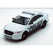 Ford Police Interceptor, White - Welly 24045 - 1/24 scale Diecast Model Toy Car