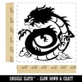 thumbnail image 2 of Asian Dragon Floating in Clouds Self-Inking Rubber Stamp Ink Stamper - Blue Ink - Large 1-1/2 Inch, 2 of 7