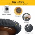 thumbnail image 3 of Elastic Fitted Round Tablecloth, Sunflowers Waterproof Stretch Table Cover for 45"-54" Tables, Classic Bee You Are My Sunshine Black Washable Outdoor Tablecloths for Patio, Picnic, Camping, 3 of 9