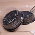 thumbnail image 4 of Qumonin 6" Clear Plastic Cake Container with Dome Lid & Board - Black, 4 of 6