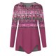 thumbnail image 5 of ICHUANYI Liquidación Tops para Mujer Casual Manga Larga Tops de Verano Camisetas con Estampado Camisetas con Cuello en V de Moda ICHUANYI WER202308231033, 5 of 5