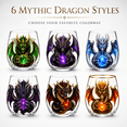 thumbnail image 4 of 3D Mythic Dragon Glass Cup, Fantasy Sculpted Dragon Drinkware with Crystal-Style Orb Design, Decorative Cocktail Glass for Home Bar Shelf Decor and Dragon Lover Gift, 4 of 7