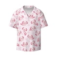 thumbnail image 2 of Lsque Baby Salamander print Men's Cuban Collar Short Sleeve Shirt Summer Beachwear Casual Button Down Fashionable Vacation Leisure Shirt-XX-Large, 2 of 7