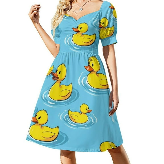 Rubber Duck Short Sleeved Dress Dress Women Summer 2025 Prom Clothes