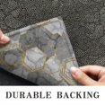 thumbnail image 6 of Gray Gold Hexagon Marble Pattern Door Rugs,Washable Non Slip Door Mats Indoor,Decorative Door Mats,Entry Mat Indoor for Entrance,Bedroom,Kitchen,Bathroom,17"x30", 6 of 6