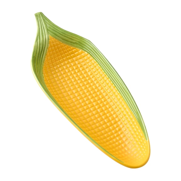 ACDANC Ceramic Corn Cob Holders Corn Dish Non Slip Bottom Appetizer Plates Sushi Serving Trays Platters Microwave Dishwasher Oven Safe