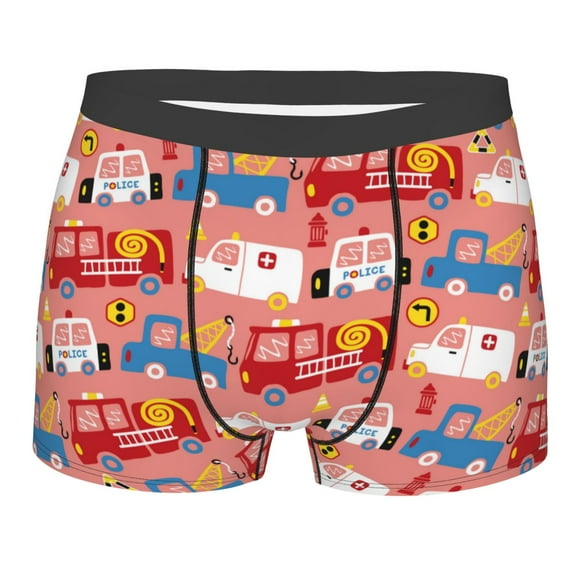 Naloa Cartoon with Traffic Elements Print Mens Underwear - Boxers for Men, Classic Briefs for Men