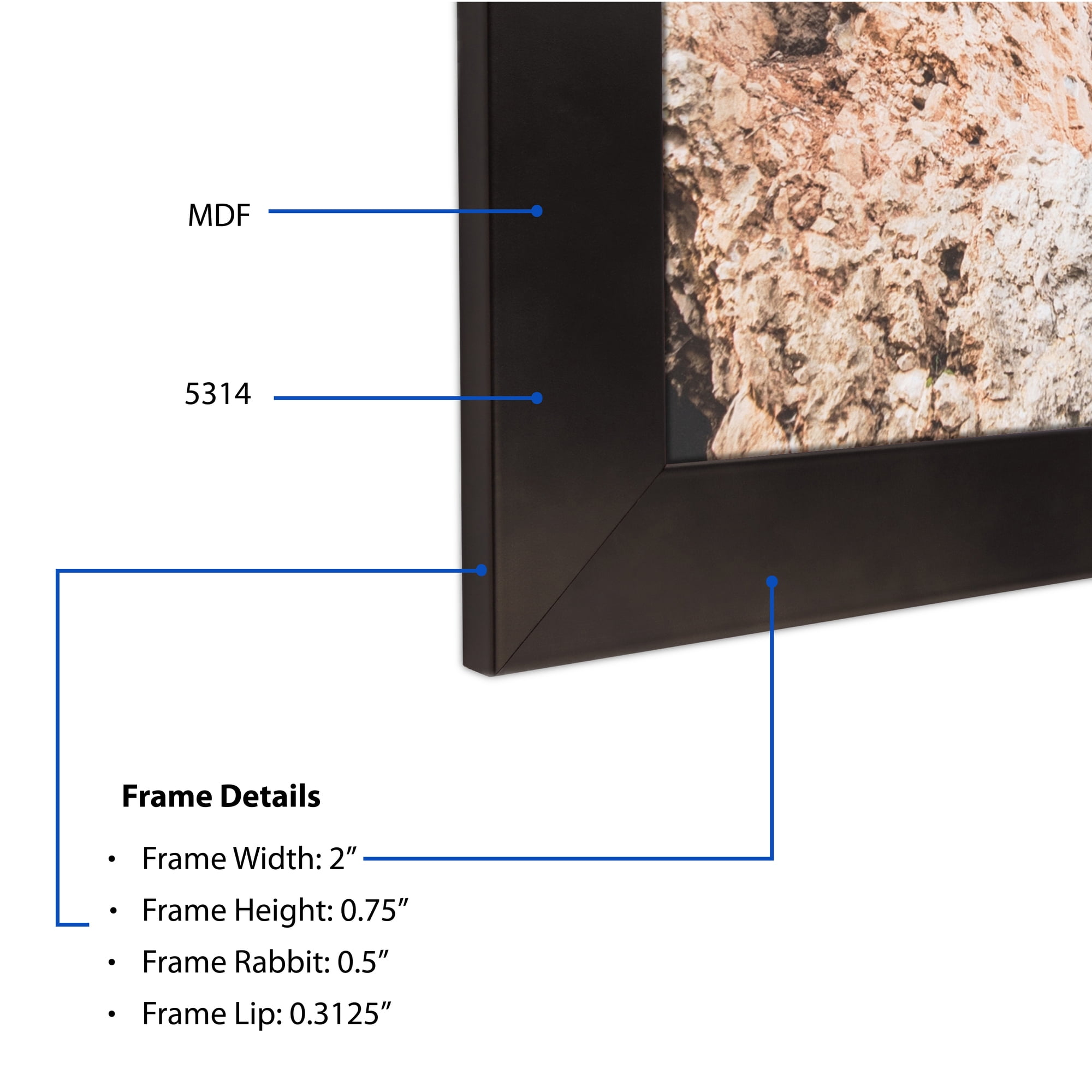 ArtToFrames 18" x 24" Other Picture Frame, 18x24 inch Multi MDF Poster Frame (WOM-5314),  Pack