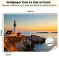 thumbnail image 3 of Peel and Stick Wallpaper Portland Head Lighthouse Cape Elizabeth Maine Sunrise Lighthouse Modern Art Wall Mural Decor Self Adhesive and Removable 100in x 144in, 3 of 8