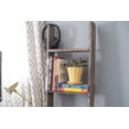 thumbnail image 3 of Barnwood Rustic Farmhouse 3ft Weathered Gray Wooden Decorative Bookcase Picket Display Ladder, 3 of 6