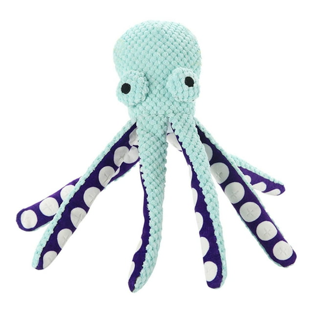 Toy de perro chillido Puppy relleno relleno relleno de animales en forma de pulpo Interactivo de peluche suave para gatos perros pequeños