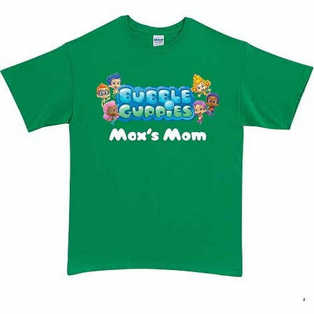 Personalized Bubble Guppies Logo Adult T-Shirt, Green