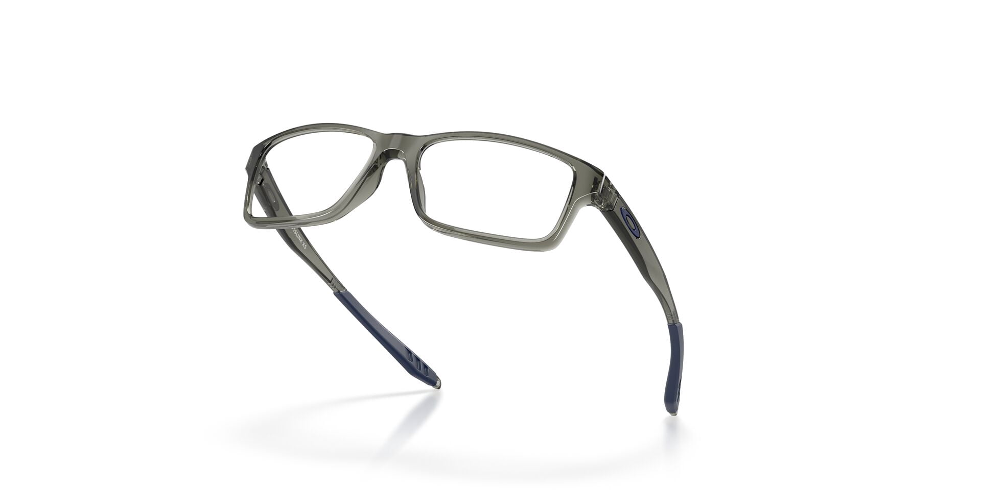 Oakley Youth Size 49 Square Crosslink XS Optical Glasses, Polished Grey Smoke/Demo Lens