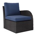 thumbnail image 2 of CorLiving Brisbane 6-Piece Rust-Resistant Outdoor Wicker Patio Sectional Set with Coffee Table and Cushions, 2 of 9