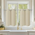 thumbnail image 1 of Xiao Hua Cortinas opacas para cocina - 86*46cm Cortinas beige Ventana pequeña, 1 cortina Cortinas cortas para ventana, Cortinas de tela de alta precisión y para ., 1 of 5