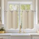 thumbnail image 1 of Xiao Hua Cortinas opacas para cocina - 86*61cm Cortinas beige para ventana pequeña, cortinas de ventana de 2 piezas cortas, cortinas de tela de alta precisión y para ., 1 of 5