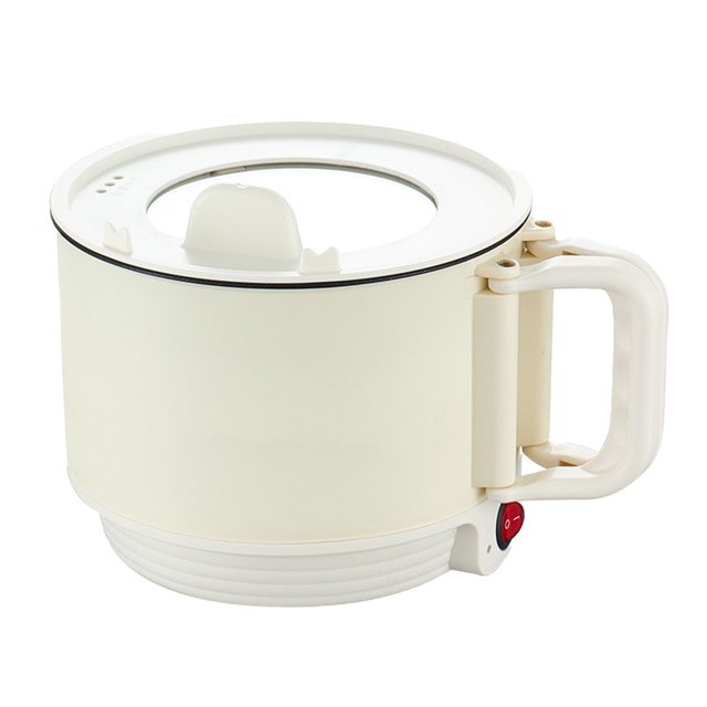 Mini cocina eléctrica, olla caliente portátil, calor rápido, fácil operación, olla eléctrica para fideos, sopa, carne, Camping, enchufe europeo, 220V, blanco