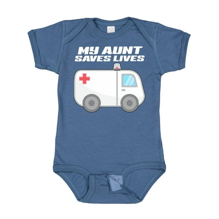

Inktastic My Aunt Saves Lives- Ambulance Gift Baby Boy or Baby Girl Bodysuit