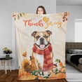 thumbnail image 3 of Happy Thanksgiving Bulldog with Turkey Pumpkins Autumn Vibes Cozy Fleece Blanket Dog Lover Gifts Idea Warm Soft Throw Blanket - 12018, 3 of 5