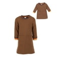 thumbnail image 2 of Leveret Girl Sweat Dress Brown 4 Year, 2 of 2