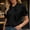 Black, variant on 2026 Summer Women's Knot Neck Short Sleeve Blouse, Satin Rolled Cuff Casual Work Top for Office and Business Casual
