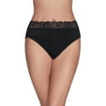 thumbnail image 1 of Vanity Fair Womens Flattering Lace Hi-Cut Brief, 6, Midnight Black, 1 of 4