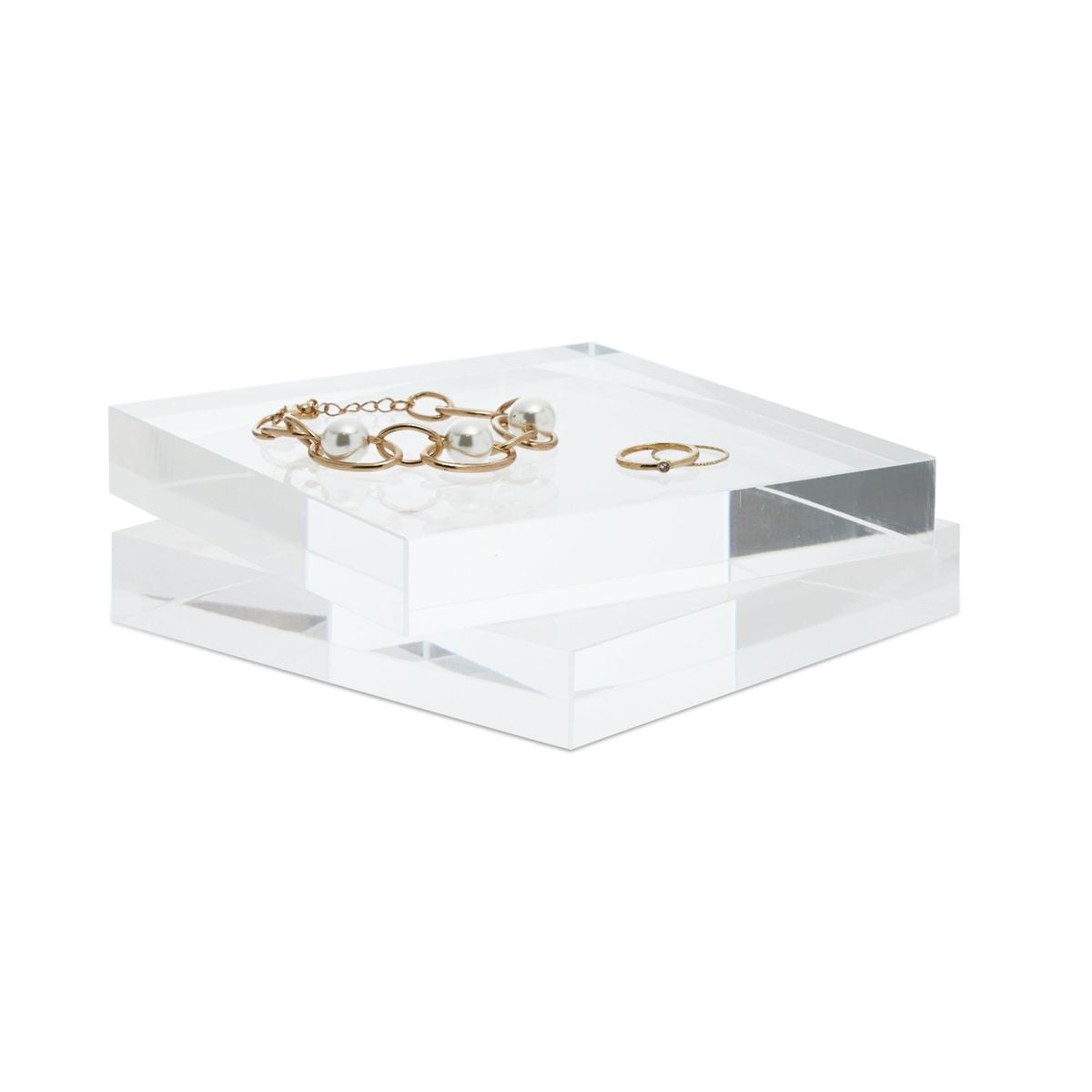 6x Clear Acrylic Risers Stand Shelf window counter display Jewelry Gift Showcase 