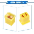 thumbnail image 5 of Unique Bargains 10 Pcs Mini Box Shaped Fuse 60 Amps Universal for Pickup Truck Cars SUV Durable Plastic Metal Yellow, 5 of 6