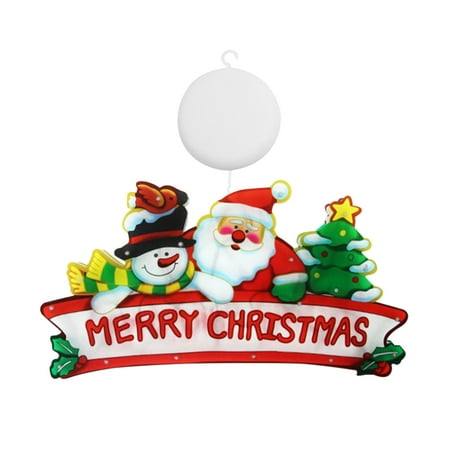 

Christmas Decoration Window Hanging Pendant Xmas Tree Holiday Shop Sucker Lamp Light Merry Christmas