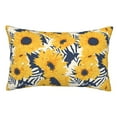 thumbnail image 1 of Fotbe Blue Striped Sunflower Funda de Almohada Decorativa Estilo Occidental, Lujo en Algodón, Fundas para Almohadas King, Cojín Estampado para Decoración del Hogar-16"x24", 1 of 6