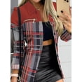 thumbnail image 6 of Printed Button Up Zip Detail Shacket - Dust Storm / XL, 6 of 21