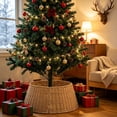 thumbnail image 5 of Qocolcyl Extra Large Rattan Christmas Tree Collar Basket - Rustic Handcrafted Christmas Tree Stand Cover Woven Tree Skirt Collar Christmas Tree Decoration Farmhouse Indoor Decorations for Home, 5 of 6