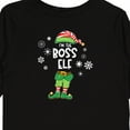 thumbnail image 4 of Inktastic Funny Christmas I'm the Boss Elf with Shoes and Hat Boys or Girls Long Sleeve Toddler T-Shirt, 4 of 5