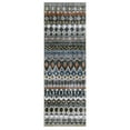thumbnail image 2 of Garvee 2'x6' Vintage Runner Rug Non-Slip Boho Bedroom Rug Geometric Rug Soft Foldable Accent Rugs Home Decor, Gray Multi, 2 of 6