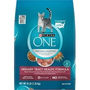Angle View: Purina ONE High Protein Dry Cat Food, Urinary Tract Health Formula - 16 lb. Bag
