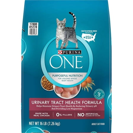 Purina ONE High Protein Dry Cat Food, Urinary Tract Health Formula - 16 lb. Bag