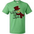 thumbnail image 3 of Inktastic Baby It's Cold Outside Cute Snowman in Plaid Print T-Shirt, 3 of 5