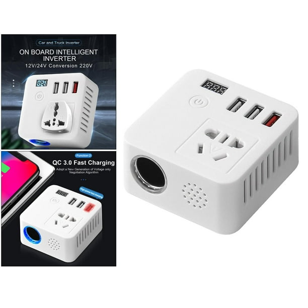 Convertidor de Inversor de corriente Hugo 150 W 12V blanco