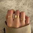 thumbnail image 4 of 3pcs/set Men's Hip Hop Rings, Adjustable Opening Ring, Joint Ring, Jewelry Gift, 4 of 5