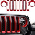 thumbnail image 1 of 18-22 Jeep Wrangler JT Gladiator Headlight Rings Center Mesh Rim Trim Kit - Roundtuning Accessories, 1 of 5