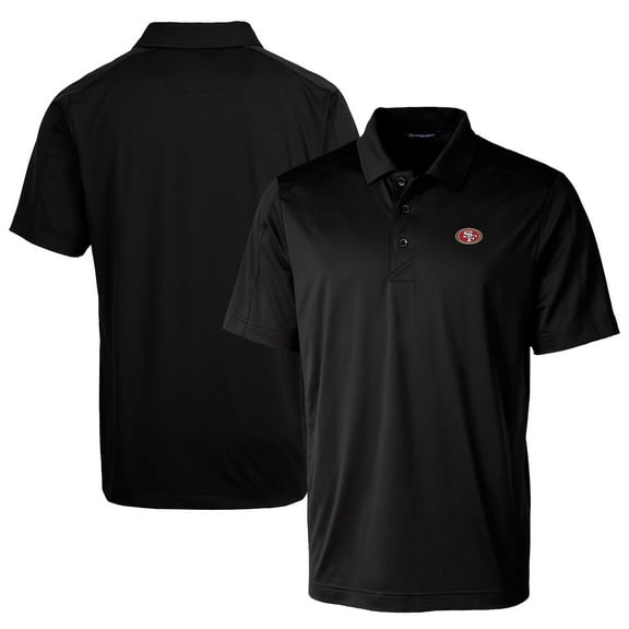 Men's Cutter & Buck Black San Francisco 49ers Prospect Textured Stretch Big & Tall Polo