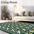 thumbnail image 2 of ODIKA 5'x7' Machine Washable Non-Slip Area Rug, Nordic Burst Tree Skirt Scandinavian Folk Art Inspired High Traffic Rug with Pad, Green, 734165, 2 of 8