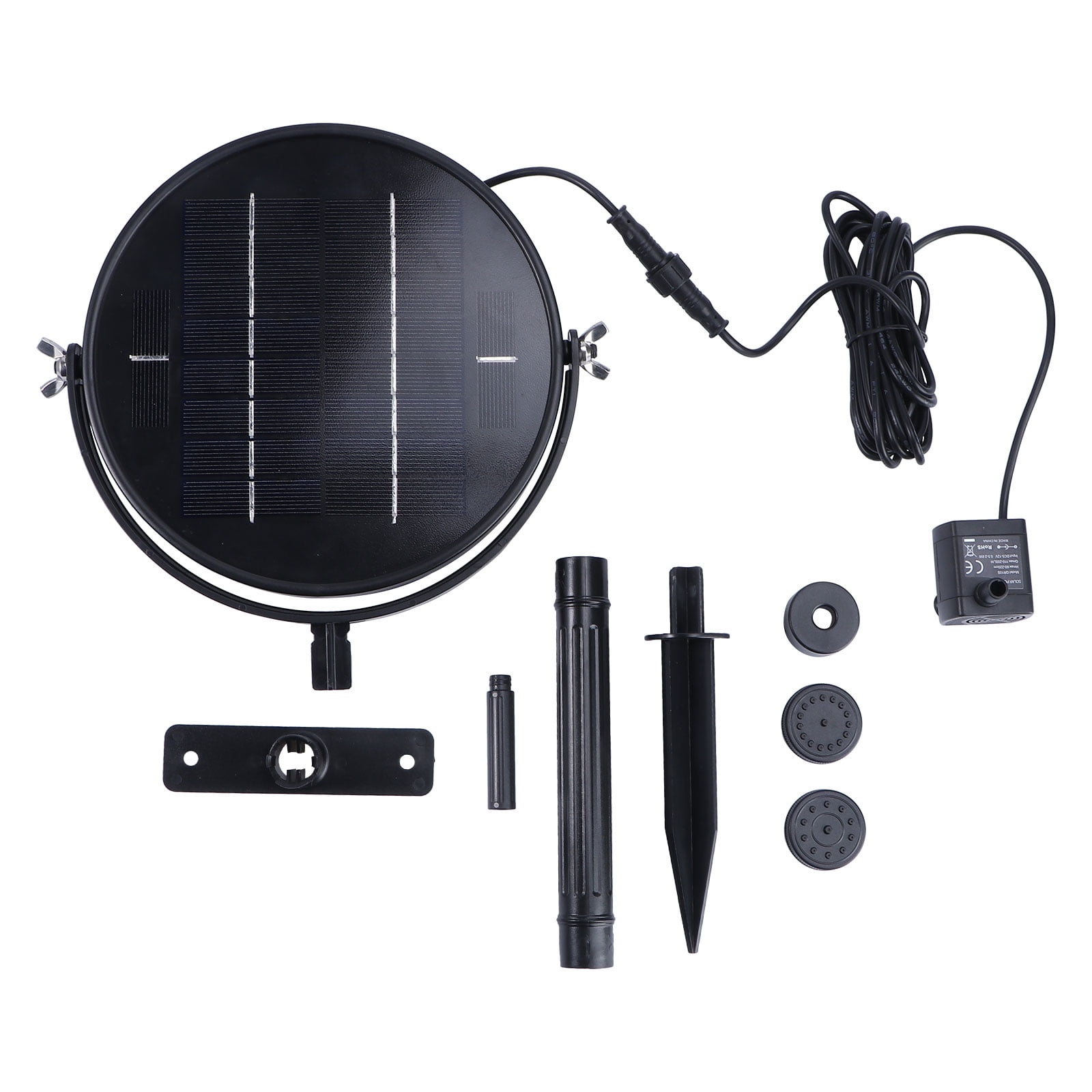 BESTONZON Solar Power Water Pump Fountain Inserted Water Pump Solar