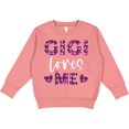 thumbnail image 2 of Inktastic My Gigi Loves Me Hearts in Pink Plaid Toddler Sweatshirt, 2 of 4