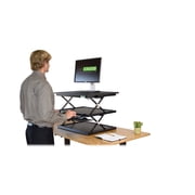 CHANGEdesk Adjustable Standing Desk Converter with Wide Platform and Smooth Height Adjustment, Black (cdm-b)