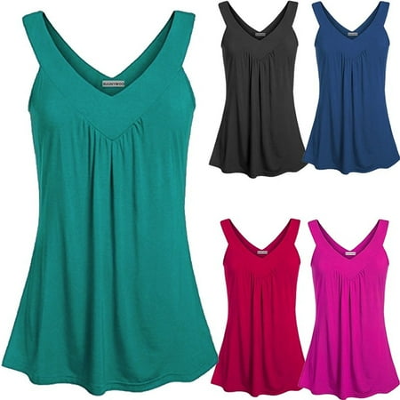 Dansko Womens Rose Women's Casual Summer Loose Off Shoulder Deep V-Neck Sexy Backless Sleeveless Blouse Cotton Vest Irregular Shirt ()